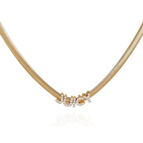 Juicy Couture Gold Necklace with Crystal Accents